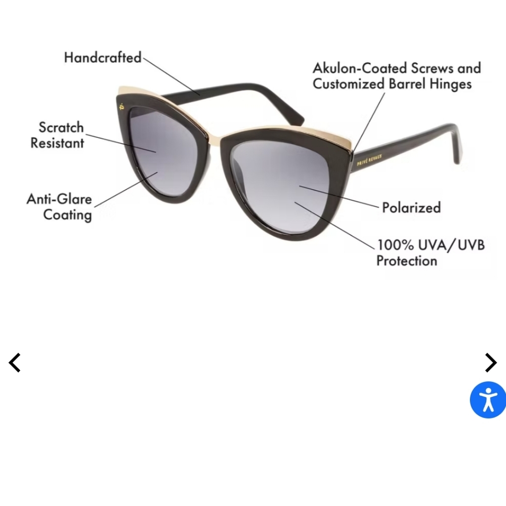 NWT Prive' Revaux: The Juliet Black Sunglasses - Picture 4 of 4